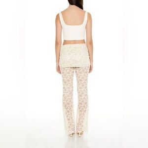 FOREVER 21 LACE PANTS Y2K CREAM